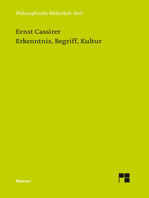cover image of Erkenntnis, Begriff, Kultur